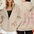 thumbnail image 1 of TINZ Veste à Capuche Décontractée à Manches Longues avec Poche Zippée et Cordon de Serrage pour Femmes, Sweat à Capuche en Rayonne, 1 of 5