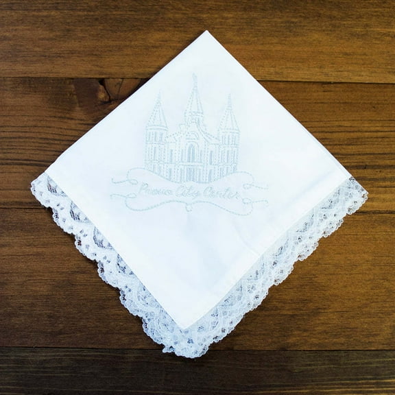 Ringmasters St. George Utah Temple Lace Hanky