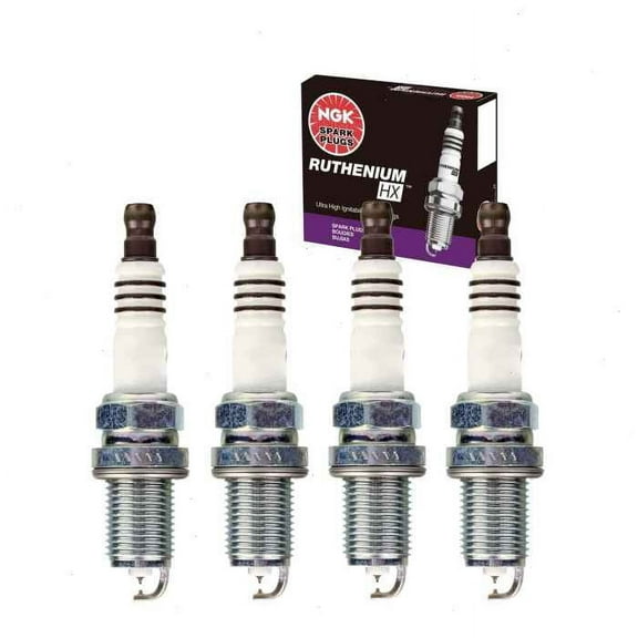 4 pc NGK Ruthenium HX Spark Plugs compatible with Mitsubishi Lancer 2.0L L4 2011-2017