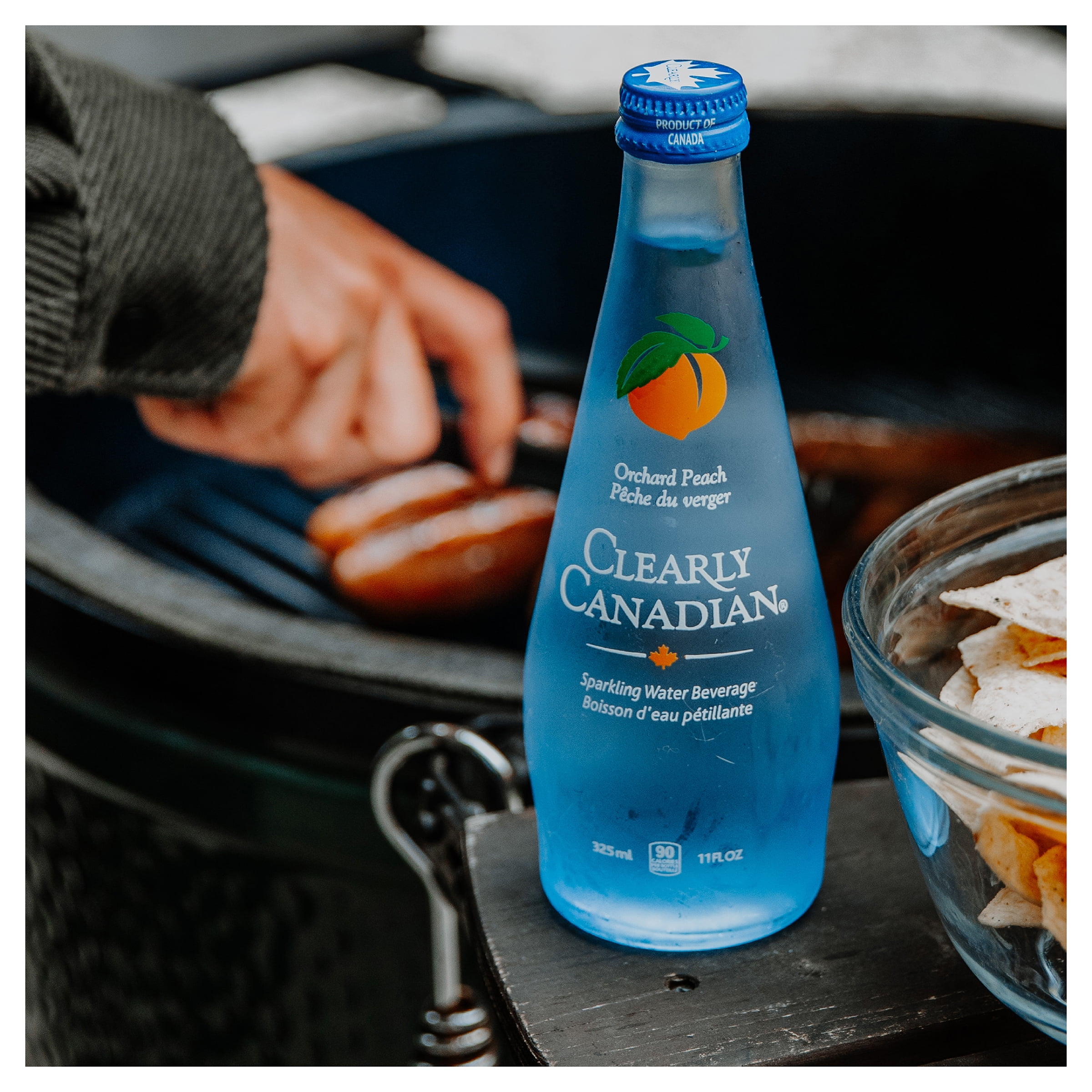Clearly Canadian Orchard Peach Sparkling Water, 11 fl oz, Pack of 12