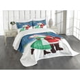 thumbnail image 3 of Ambesonne Western Quilted Bedspread Set 3 Pcs, Traditional Cowboy Theme, Queen Size, Orange Dark Orange, 3 of 5