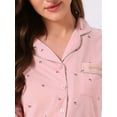 thumbnail image 5 of DARING DIVA Lounge Set Cotton Button Up Cute Print Pajama Set S Cherry, 5 of 7
