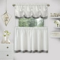thumbnail image 2 of Achim Lana Indoor Polyester Light Filtering Solid Tier & Valance, Grey, 58-in W x 36-in L, 2 of 4