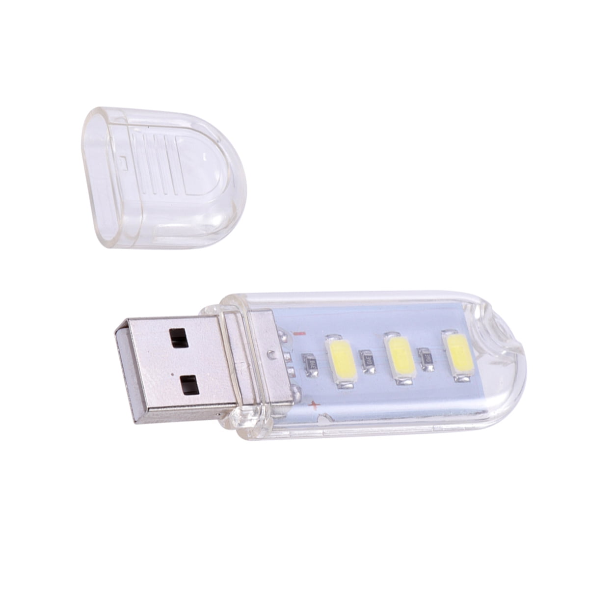 PTOOTP USB Night Light with 3 LED Beads White for Reading and Laptop