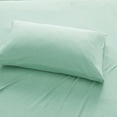 thumbnail image 4 of Comfort Classics Heathered Cotton Jersey Knit Sheet Set, Aqua, Twin-XL, 4 of 7