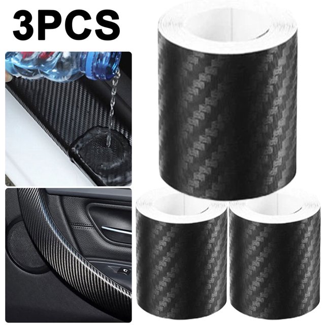 Cinta Decorativa Coche Cortable Pasta Bricolaje Fibra Carbono para Maletero Coche (7 Cm)