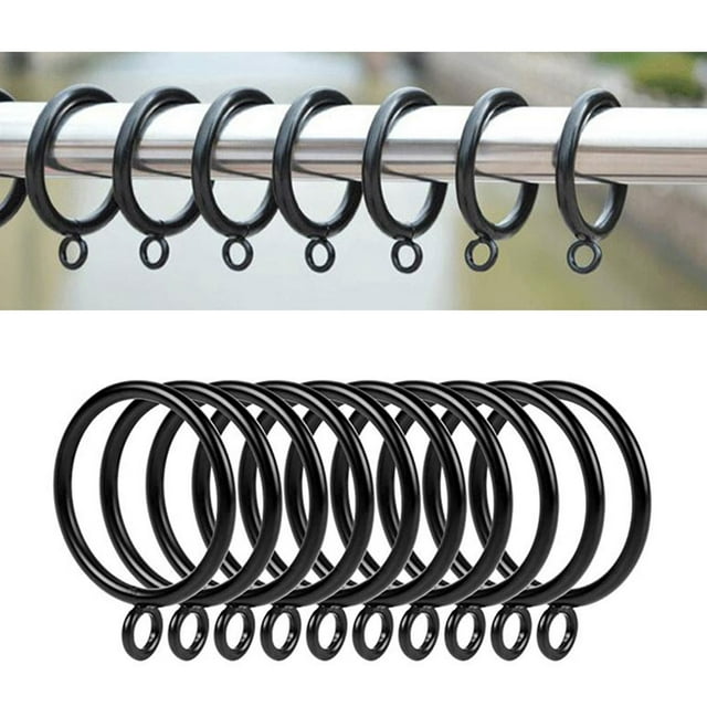 ORDDIART 24pcs Curtain Clip Rings Iron Circular Ring for Bathroom Decoration