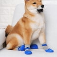 thumbnail image 3 of Visland 4Pcs/Set Dog Cat Boots Shoes Socks with Adjustable Waterproof Breathable and Anti-Slip Sole All Weather Protect Paws, 3 of 5