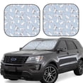 thumbnail image 2 of Uemuo Rabbit Is Eating Carrots Printed 2 PCS Car Windshield Sun Shade, Auto Sun Heat and UV Rays Blocker, Foldable Automotive Front Window Sunshade Protector, 2 of 7