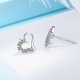 thumbnail image 2 of Pendientes de plata de ley 925 con forma de corazón y cristales, 1 par., 2 of 5