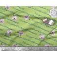 thumbnail image 3 of Soimoi Green Modal Satin Fabric Leaves & Ranunculus Floral Print Fabric by Yard 42 Inch Wide, 3 of 3
