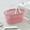 Pink, variant on Vadktai Portable Shower Caddy Basket, Plastic Storage Baskets with Handle, Plastic Tote Storage Basket Toiletry Organizer for Bathroom, Kitchen, Pantry, College Dorm