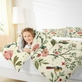 thumbnail image 4 of Feelyou Vintage Rustic Flower Queen Comforter Set, Plant Botanical Bedding Sets, Western Countryside Reversible Bedding Comforter Set, Ultra Soft Home Decor, 3-Piece, 4 of 8