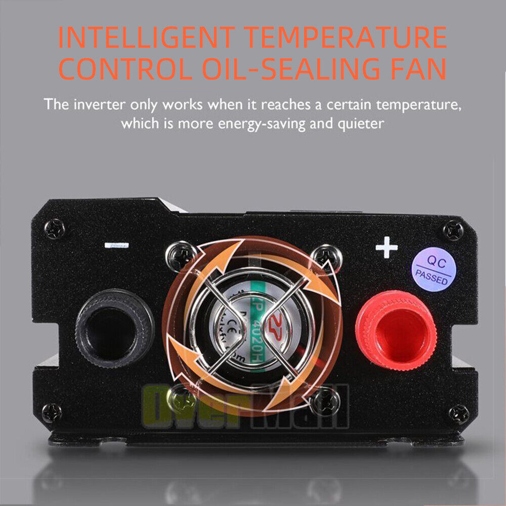 KingFurt "Pure Sine Wave Power" "Black" "4000W Peak Power" "12V Inverter DC to AC" "Truck RV Car Solar System