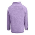 thumbnail image 5 of SGMVNU Womens Sweatshirt Casual Textured Knit Long Sleeve Irregular Button V Neck Loose Pullover 2025 Fashion Fall Outfits Tops(Purple, 5XL), 5 of 5