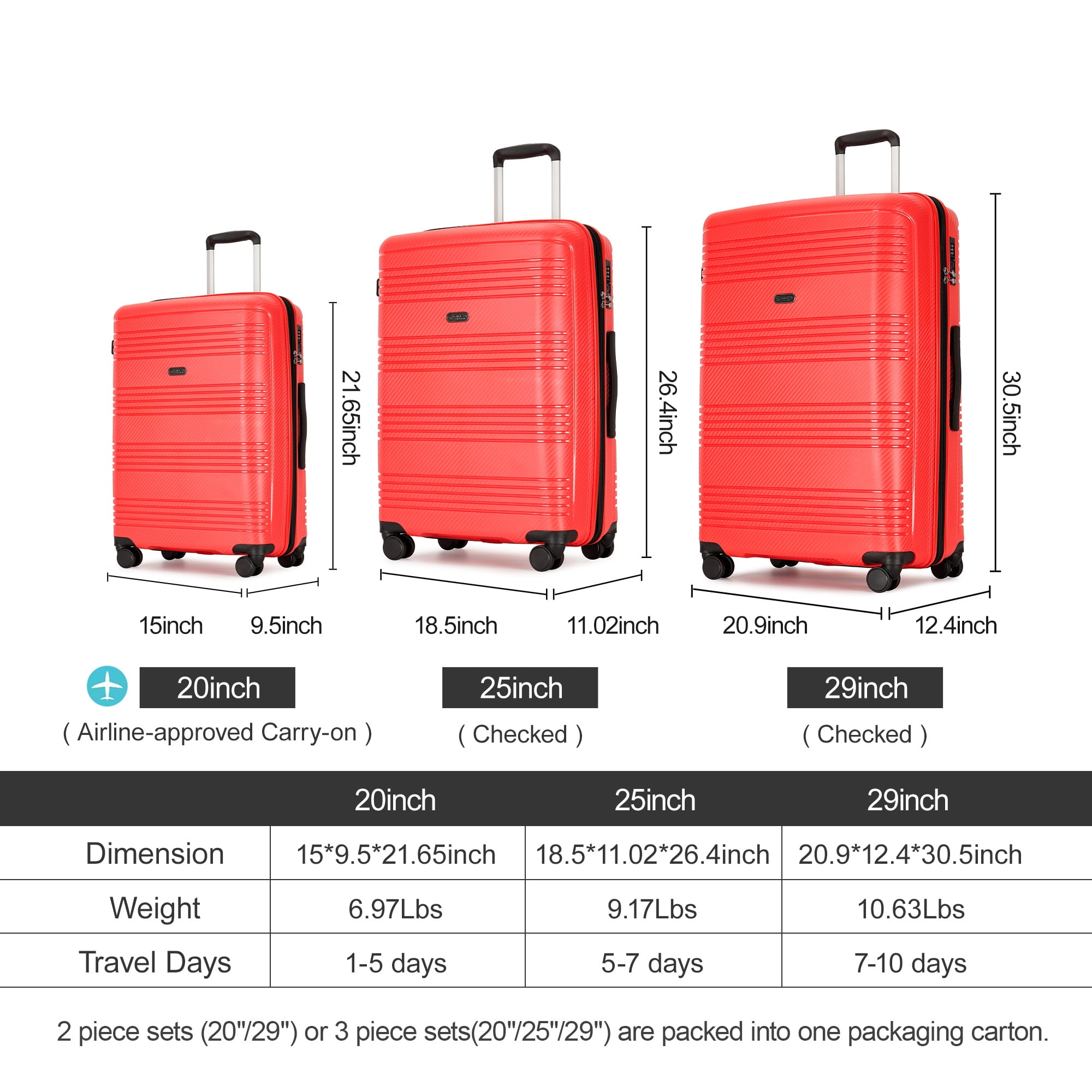 Ginza Travel - Lightweight Hardshell 29-inch Expandable Suitcase