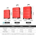 thumbnail image 2 of Ginza Travel Hardside Expandable Luggage with Spinner Wheels,2-Piece Set (20/29),Red, 2 of 10