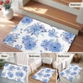 thumbnail image 5 of Blue Watercolor Floral Entryway Rug 2'x3'&nbsp; Non Slip Front Door Mats, Spring Flower Abstract Art Entrance Rugs Indoor Outdoor Carpet, Washable Floor Mats Small Area Rug for Bedroom Kitchen, 5 of 8