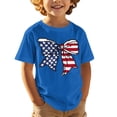 thumbnail image 4 of EnJoCho Boys Girls 4th of July Shirt Cotton Kid Red White and Blue USA American Flag Shirts Comfortable Patriotic Top Printed T-Shirt 4th of July Kids Star Print T-Shirt, 4 of 8
