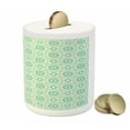 thumbnail image 3 of Mint Piggy Bank, Big and Little Circles in Symmetrical Composition with Vintage Pastel Colors, Ceramic Coin Bank Money Box for Cash Saving, 3.6" X 3.2", Mint and Pale Green, by Ambesonne, 3 of 4