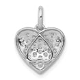 thumbnail image 3 of 14k White Gold Diamond Heart Pendant Necklace for Women with Pavé Design, Fine Jewelry Symbolizing Love, Sparkling Charm for Anniversary, Valentine, Romantic, or Everyday Wear, 3 of 6