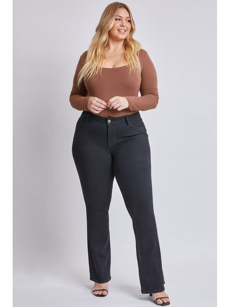 YMI Jeans Women´s Plus Size Sustainable Mid Rise Boot Cut Jeans