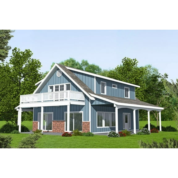 001-3695: Empty-nester Garage apartment 2 Bed, 3 Bath Luxury Home Plan, 1662 Sq Ft: Full Blueprints with License to Build by Home Plan Marketplace - Lesuto