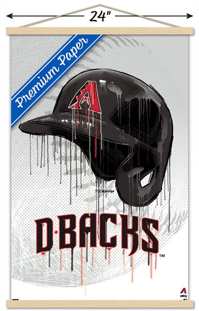 MLB Arizona Diamondbacks - Drip Helmet 22 Wall Poster with Magnetic Frame, 22.375" x 34"