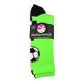thumbnail image 2 of Soccer Ball Crew Socks (Neon Green/Black, Small), 2 of 2