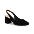 thumbnail image 1 of BLISSFUL STEP Escarpins à Talon Bloc pour Femmes Slingback Talons Noirs 7, 1 of 8