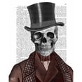 thumbnail image 3 of Fab Funky 12x14 Black Modern Framed Museum Art Print Titled - Skeleton Gentleman and Top hat, 3 of 5
