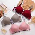 thumbnail image 3 of Wang6 Womens Plus Size Wireless Sports Bras Seamless Adjustable Straps Padded Workout Bras Full Coverage Running Yoga Gym Bralettes Red 44, 3 of 3