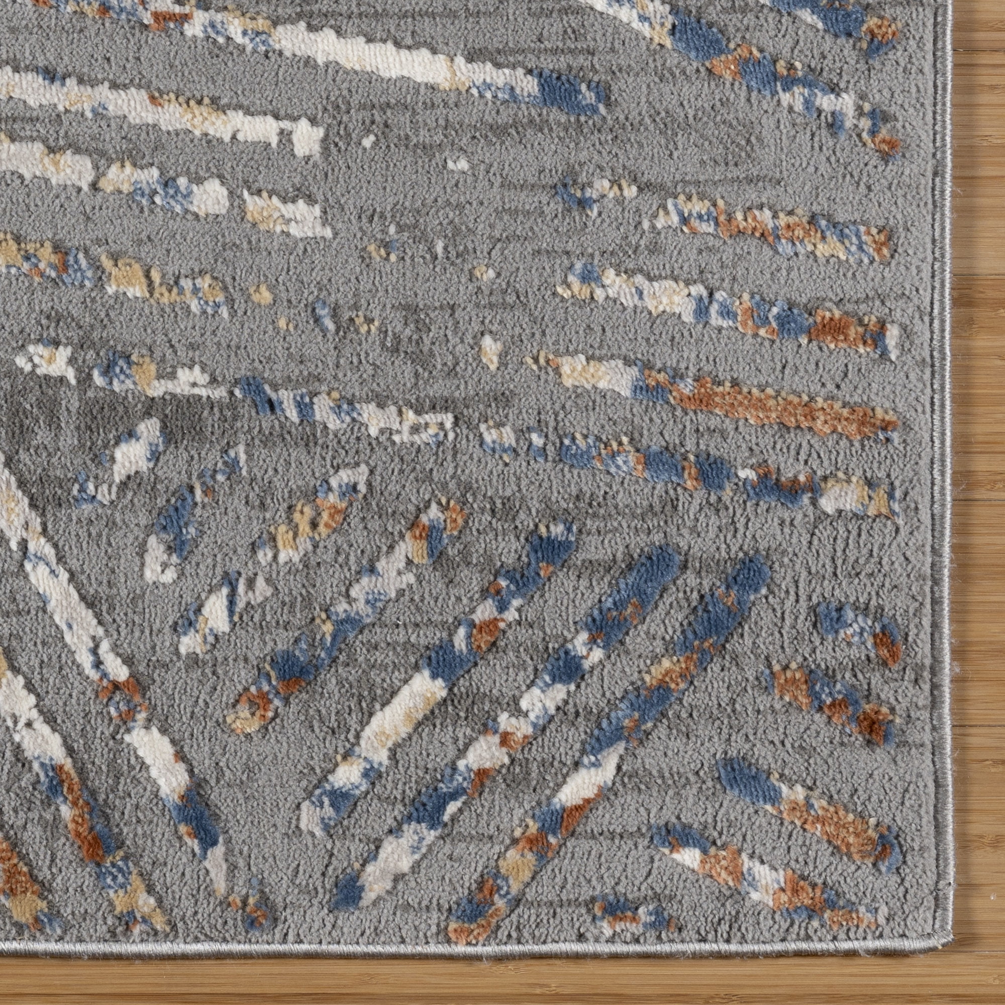 Arlo Takara Modern Abstract Gray Area Rug, 9x13