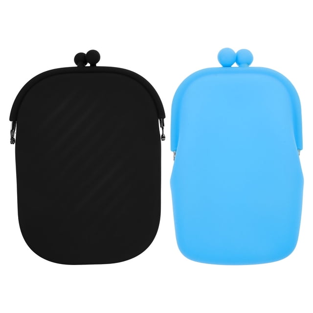Miangastore 2pcs Versatile Silicone Coin Purse for Women Small Wallets Portable Coin Bag Change Storage Bag Solid Color Cash Storage Purses