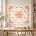 thumbnail image 5 of Symmetrical Floral Mandala on Pale Blue-Gray Background Romantic Vintage for Boho Lovers Botanical Wall Art Birthday Gift Tapestry Wall Hanging for Bedroom and Living Room, 5 of 7