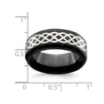 thumbnail image 4 of Mens Black Titanium Celtic Band Ring (9.00mm), 4 of 4