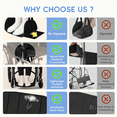 thumbnail image 3 of CAVENDY Wheelchair Foot Rest Hammock Adjustable Leg Support Soft Padded Base Anti-Squeeze Black 1 Pack, 3 of 7