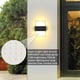 thumbnail image 4 of Aplique de pared exterior LED IP65, iluminación exterior impermeable, lámpara de aluminio acrílico de 10 W, adecuada para patio, jardín, terraza, pasillo, paso, cuadrado (cuadrado blanco), 4 of 5