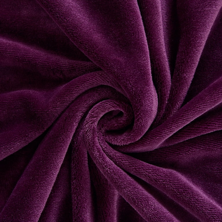 Fleece Bed Blanket, Queen Size, Purple photo 4