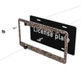 thumbnail image 6 of A Pair Of License Plate Frame Sunscreen Corrosion Resistant Rust 12.3×6.3in With Accessories Suitable For Any Car Leopard-5, 6 of 8