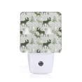 thumbnail image 1 of Fotbe green plaid Moose tree Luz Nocturna LED, Luz de Noche con Sensor de Luz Natural de Anochecer a Amanecer, Se Enchufa a la Pared, Blanco Cálido 0.5W-US, 1 of 7