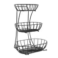 thumbnail image 5 of kowaku 3 Tier Fruit Basket Bowl Metal Wire Storage Basket Stand Serving Tray Counter Top Space Saving Serving Bowl Kitchen Organizer black, 5 of 9