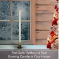 thumbnail image 2 of Brite Star Battery Operated 12-Inch LED White Candles - 2 Count Amber Flickering Flameless Taper Candles - Perfect for Indoor Window, Outdoor Patio Home Decor, 2 of 5