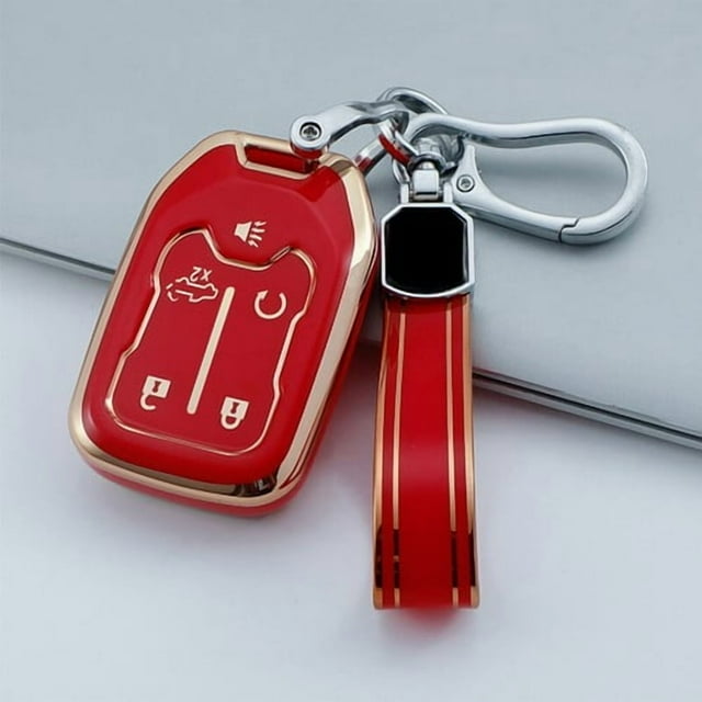 Car Key Fob Cover Case Protector TPU Car Key Case Cover Holder FOB For GMC Sierra Chevrolet Silverado 2019-2020