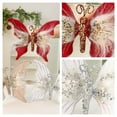 thumbnail image 4 of MOQIN 3D Christmas Glitter Butterflies Ornaments White Feather Butterfly with Glitters Clip on Artificial Butterflies Decorations for Christmas Tree Wreaths Wedding Birthday,12"(Red White Pink), 4 of 4