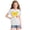 White-037, variant on Girls Crewneck Short Sleeve Printed T Shirt Casual Back to School Pullover Knit Top with Graphic Bow Pencil Pattern