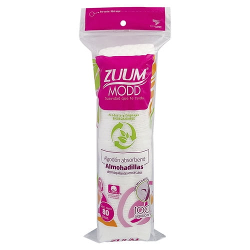 Almohadilla Desmaquillante Zuum Modd Redonda 80pz