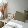 thumbnail image 6 of Olive Green Lumbar Pillow Covers 20x12 Inch Set of 2, Farmhouse Solid Green Color Modern Art Waterproof Outdoor Pillow Covers, Decorative Cushion Pillowcases for Couch, Sofa, Bed, Garden, Patio, 6 of 9
