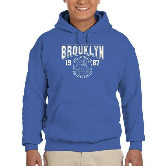 Brooklyn 1987 College Style Hoodie Men -Image by Shutterstock, Male x-Large