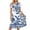 Blue 37, variant on Karymi Summer Dress Crew Neck Short Sleeve Floral Print Midi Dress, Gathered Empire Waist Loose Flowy Summer Casual Sundress Womens Dresses